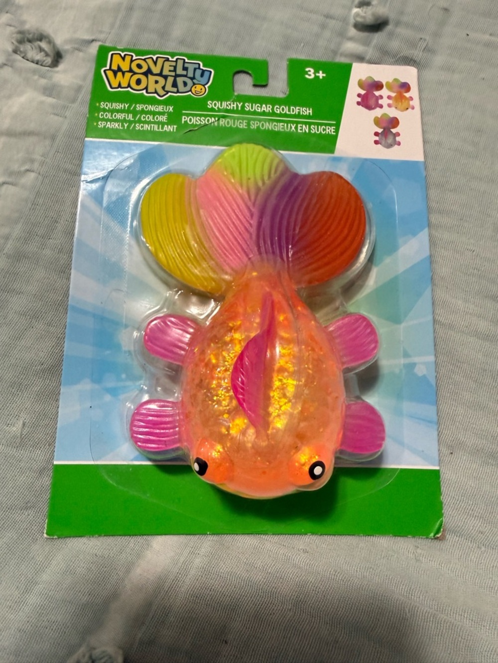 Novelty World Squishy Sugar Goldfish - Orange Pink Yellow